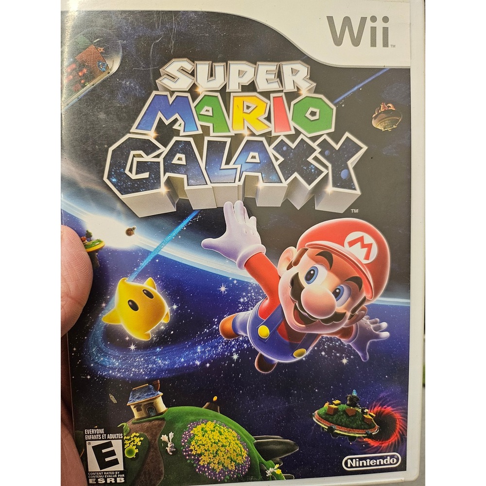 Super Mario Galaxy Nintendo Wii RVL-RMGE-USA Video Game Disc Original Case